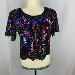 Boohoo night sequins top